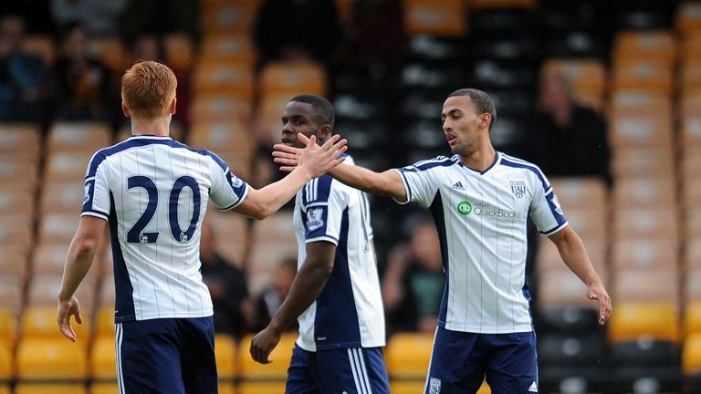 Kemar Roofe goal celeb, Port Vale v West Brom