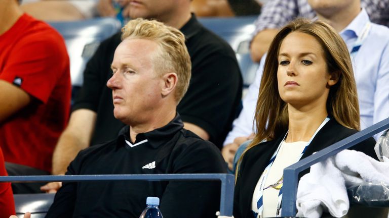 Kim Sears looks on at the 2014 US Open