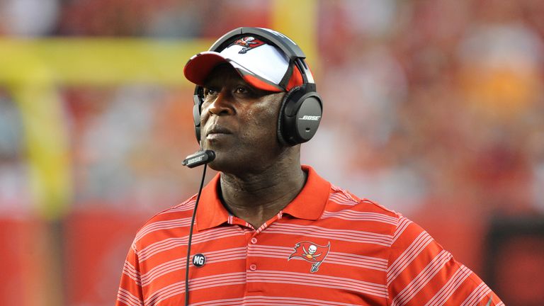 Head coach Lovie Smith of the Tampa Bay Buccaneers