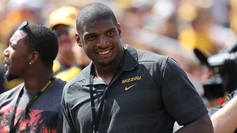 COLUMBIA , MO - AUGUST 30:  Former Missouri Tiger Michael Sam attends a game between the Missouri Tigers and South Dakota State Jackrabbits at Memorial Sta