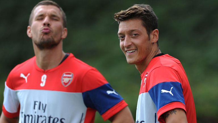 Mesut Ozil and Lukas Podolski, Arsenal