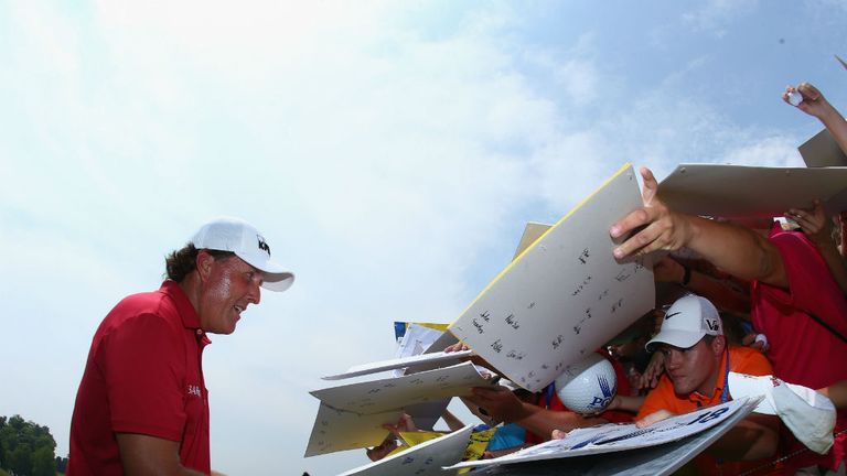 Phil Mickelson US PGA 2014 practice