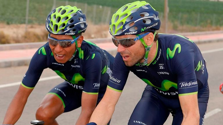Alejandro Valverde and Nairo Quintana in the 2014 Tour of Murcia