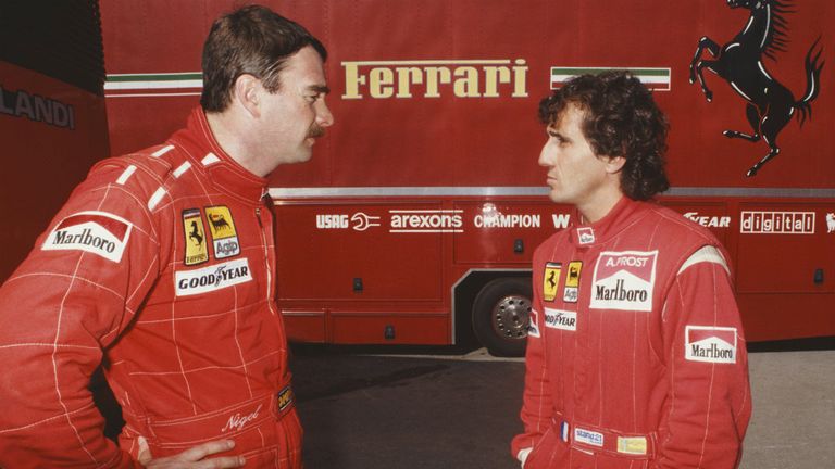 Nigel Mansell and Alain Prost at Ferrari in 1990