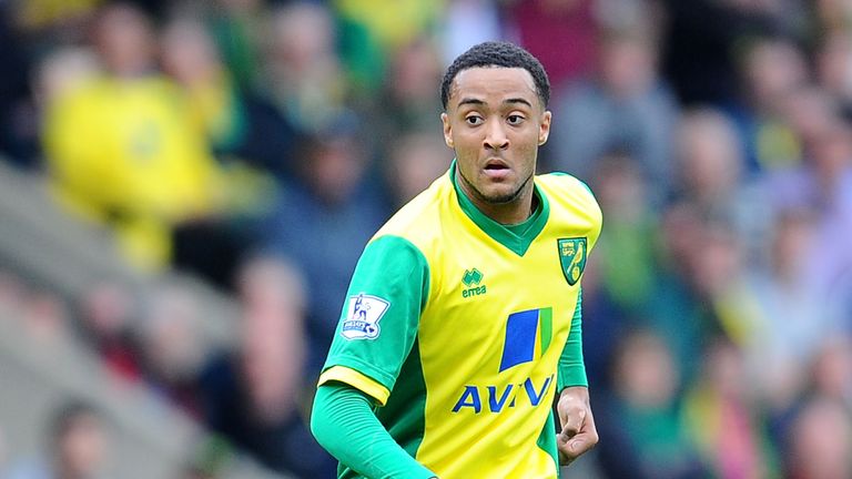 NORWICH, ENGLAND - APRIL 05: Nathan Redmond of Norwich City in action during the Barclays Premier League match between Norwich City and West Bromwich Albio