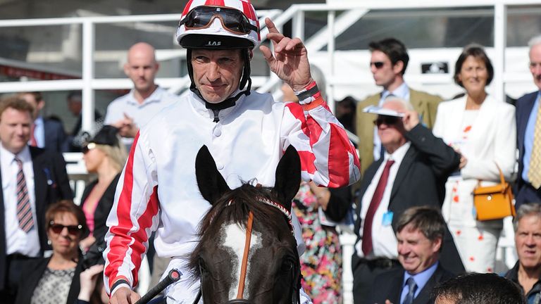 Sole Power and Richard Hughes return to the winner's enclosure after winning the Coolmore Nunthorpe Stakes on Coolmore Nunthorpe Stakes Day during Day Thre