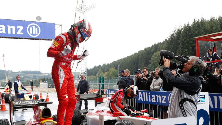 Raffaele Marciello: Celebrates victory (GP2 Series Media)