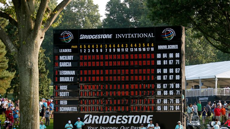 Double top: Not only did McIlroy finish top of the leaderboard at Firestone Country Club, his victory also propelled him to world No 1