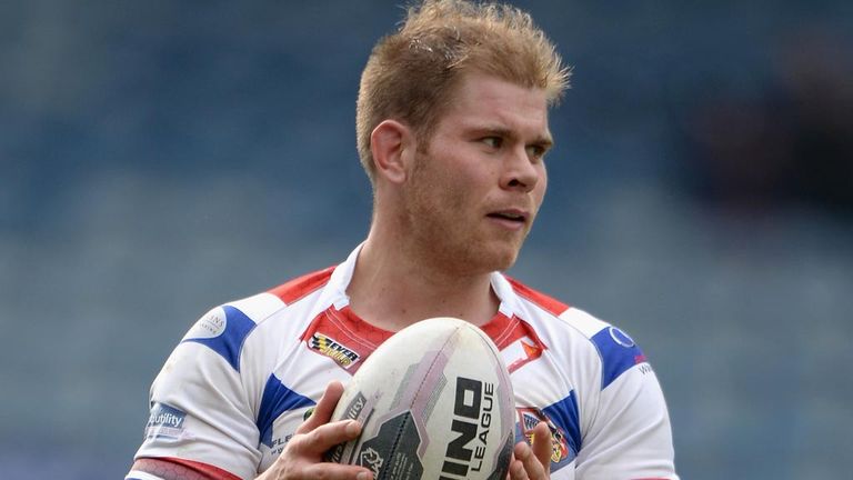 HUDDERSFIELD, ENGLAND - APRIL 21:  Danny Washbrook of Wakefield Trinity Wildcats during the Super League match between Huddersfield Giants and Wakefield Wi