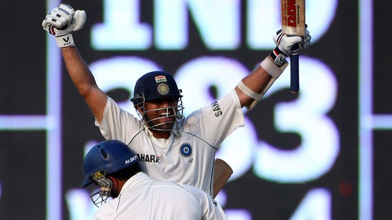 Yuvraj Singh lifts a jubilant Sachin Tendulkar
