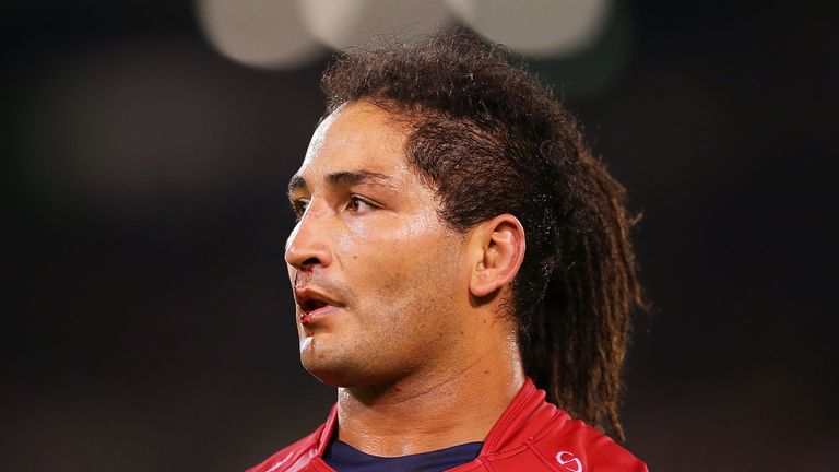 Saia Faingaa of the Reds walks from the field during the round two Super Rugby match between the Brumbies and the Reds