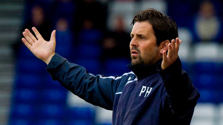 Dundee manager Paul Hartley.in the Scottish Premiership clash at Inverness
