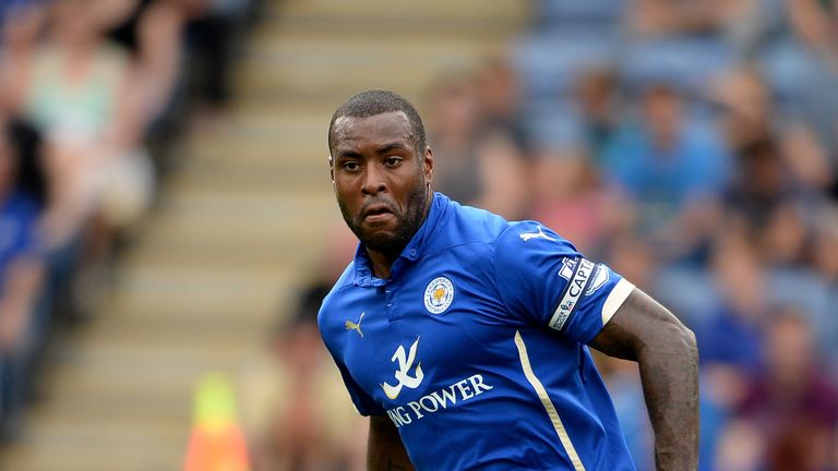LEICESTER, ENGLAND - AUGUST 09:  Wes Morgan of Leicester City in action during the pre season friendly match between Leicester City and Werder Bremen at Th