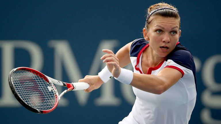 Simona Halep looks to return a shot during the 2013 US Open
