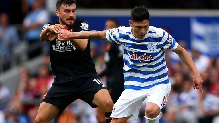 Robert Snodgrass in action at QPR before suffering knee injury