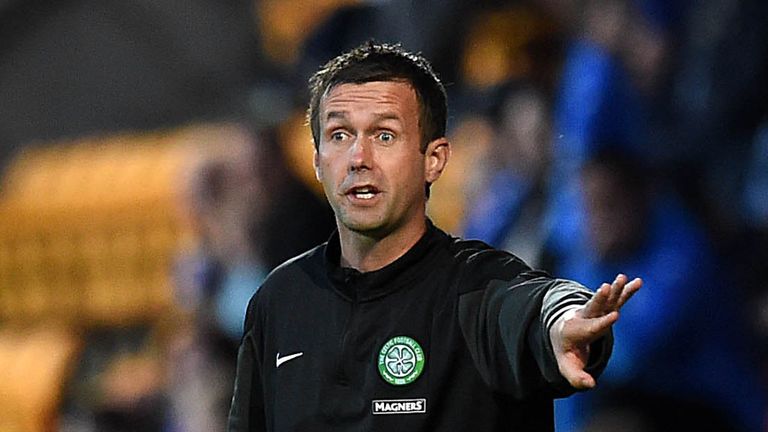 Celtic manager Ronny Deila in the match against St Johnstone in the Scottish Premiership
