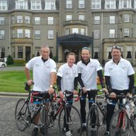 After 1,150 miles, the Tour de Ryder Cup team - Andy Crowther, Darren Tordoff, Andrew Walker and Rick Gillgrass - reach Gleneagles