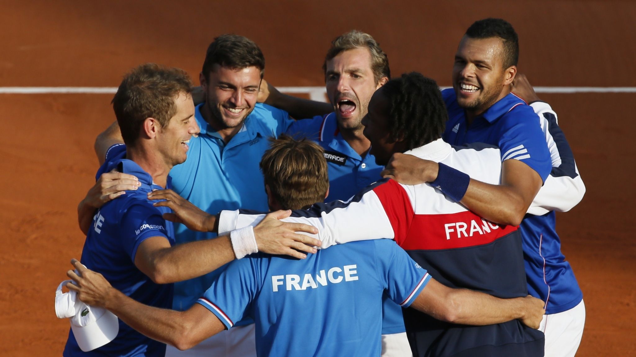 Davis Cup Semifinals between Switzerland and Italy.