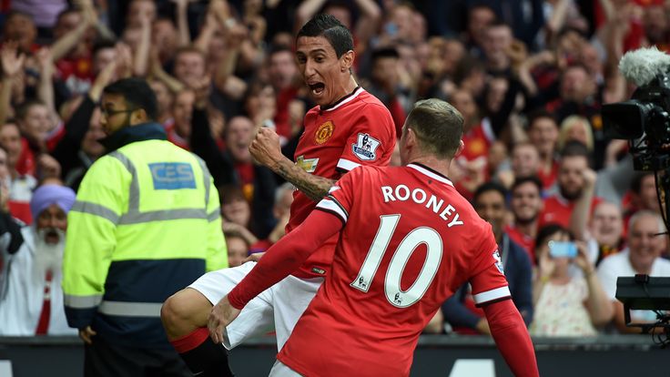Celebrating his opening goal