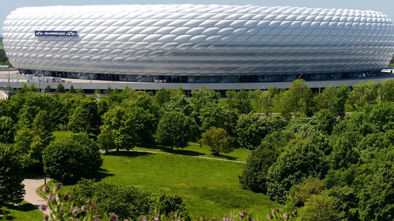 The Allianz Arena in Munich.