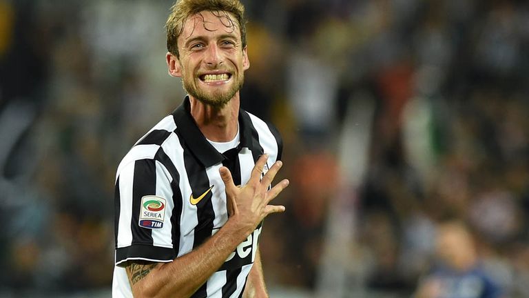 TURIN, ITALY - SEPTEMBER 13:  Claudio Marchisio of Juventus FC celebrates a goal during the Serie A match between Juventus FC and Udinese Calcio at Juventu