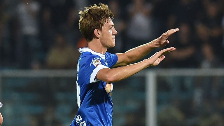 Daniele Rugani  of Empoli celebrates after scoring the goal 2-2 during the Serie A match between AC Cesena and Empoli FC