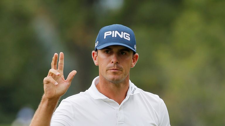 Billy Horschel makes birdie on the seventh hole during the final round of the BMW Championship
