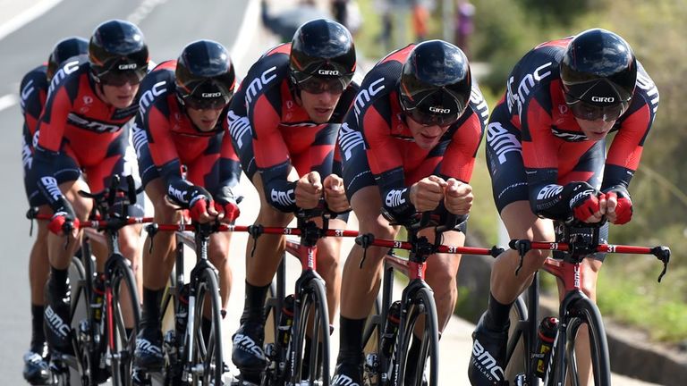 BMC Racing wins the Elite Men's team time trial at the 2014 UCI Road World Championships