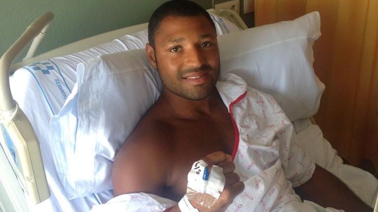 Kell Brook: Stabbed three times in the leg (picture courtesy of Eddie Hearn)