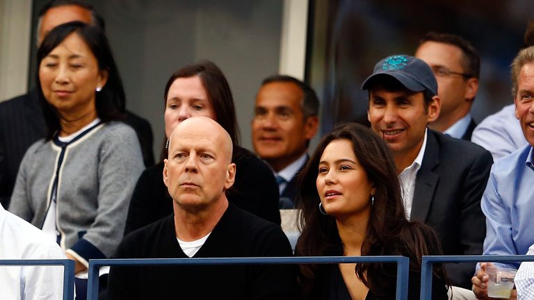 Bruce Willis and his wife Emma Heming at the US Open