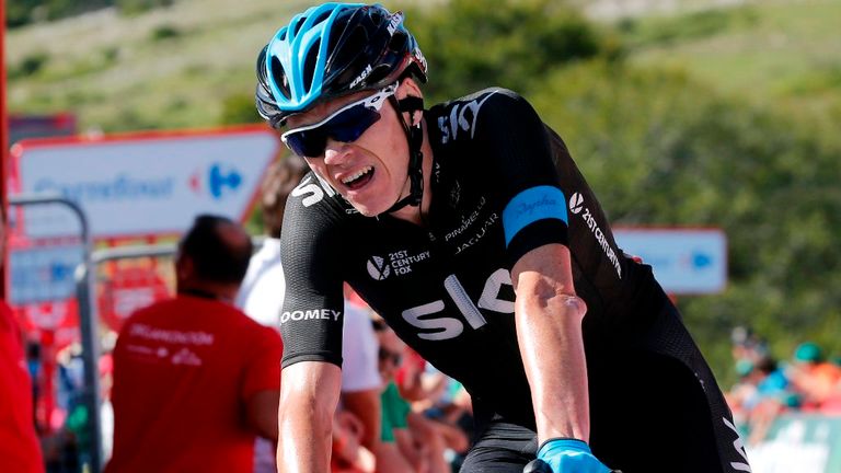 Chris Froome on stage eleven of the 2014 Vuelta a Espana