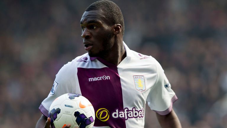Christian Benteke playing against Manchester United in March - his last game before injuring his Achilles during training