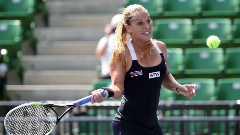 Dominika Cibulkova in action during the Toray Pan Pacific Open