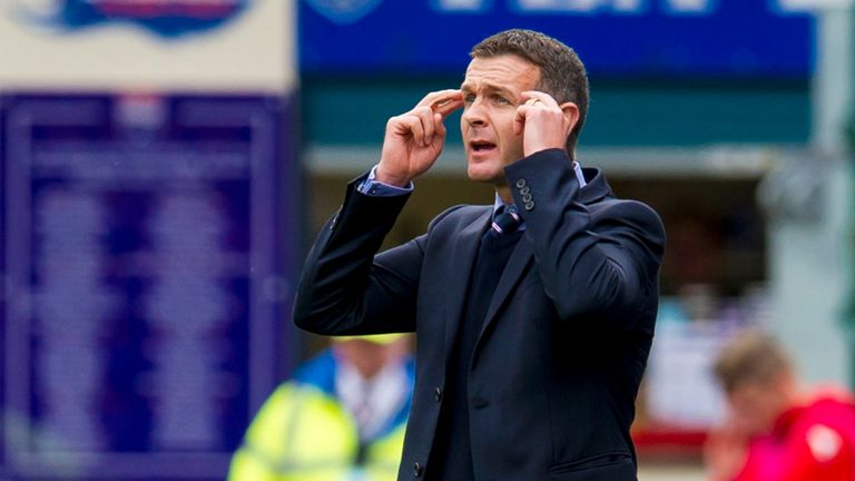 27/09/14 SCOTTISH PREMIERSHIP.ROSS COUNTY v DUNDEE.DINGWALL - DUNDEE.Ross County manager Jim McIntyre during his side's 2-1 victory over Dundee