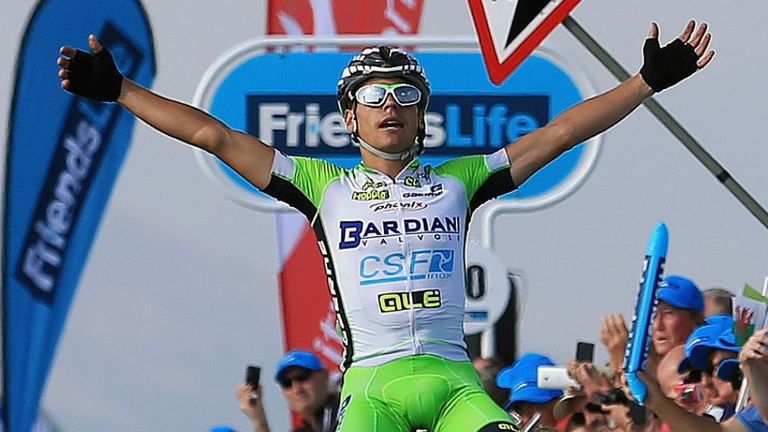 Edoardo Zardini surged clear with an attack 1.3km from the finish