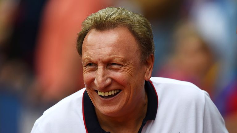 LONDON, ENGLAND - SEPTEMBER 27:  Manager Neil Warnock of Crystal Palace smiles before the Barclays Premier League match between Crystal Palace and Leiceste