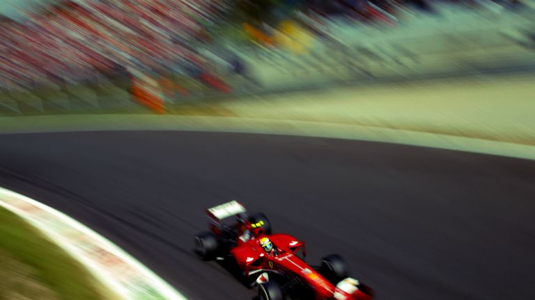 Felipe Massa at Parabolica in the 2013 Italian GP