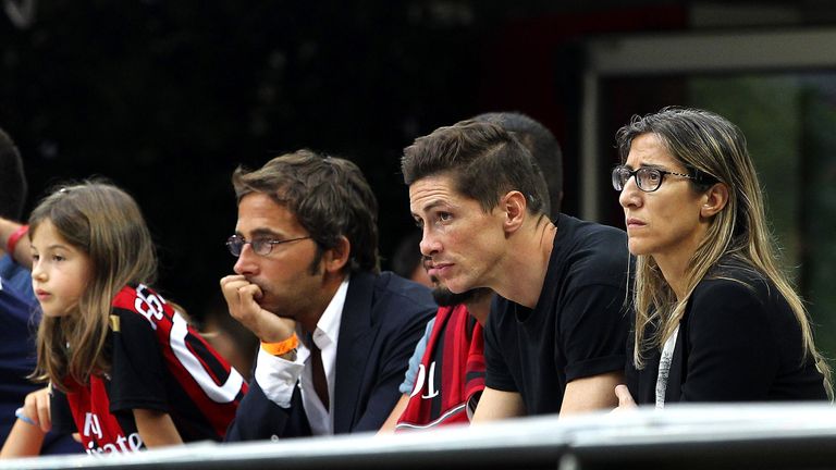 Fernando Torres looks on during the Serie A match between AC Milan and Lazio at the San Siro on August 31