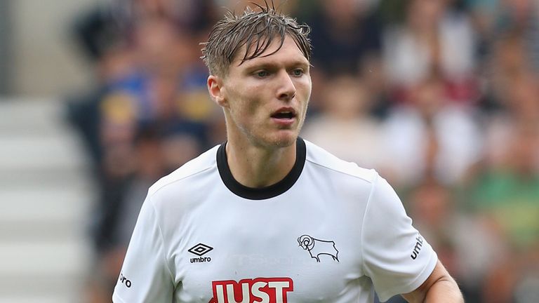 Jeff Hendrick of Derby looks on during the pre season friendly match between Derby County and Rangers at iPro Stadium on August 2, 2014.