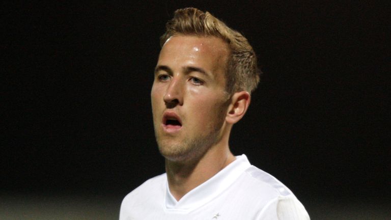 Harry Kane of England looks on during the Lithuania v England UEFA U21 Championship Qualifier 2015 match