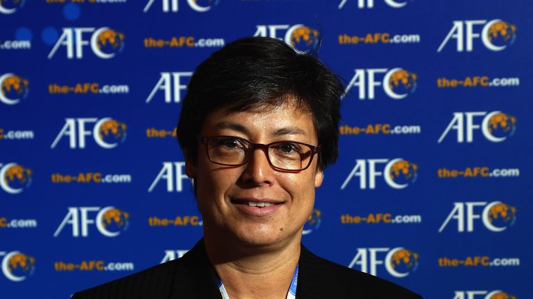 KUALA LUMPUR, MALAYSIA - MAY 02: Ms Moya Dodd of Australia poses after she was elected Vice -President of AFC during the 2013 AFC Congress at the Mandarin 