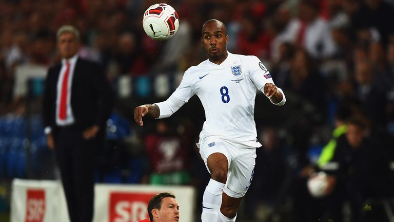 Fabian Delph in action for England against Switzerland
