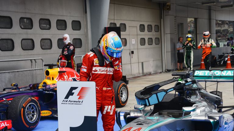 Fernando Alonso tried to work out what made the Mercedes so quick in Sepang