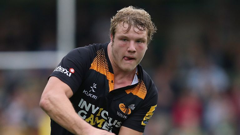 Wasps Joe Launchbury during the Aviva Premiership match at Adams Park, High Wycombe. 