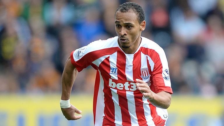 Stoke City's Peter Odemwingie in action against Hull City, during the Barclays Premier League match at the KC Stadium, Hull.