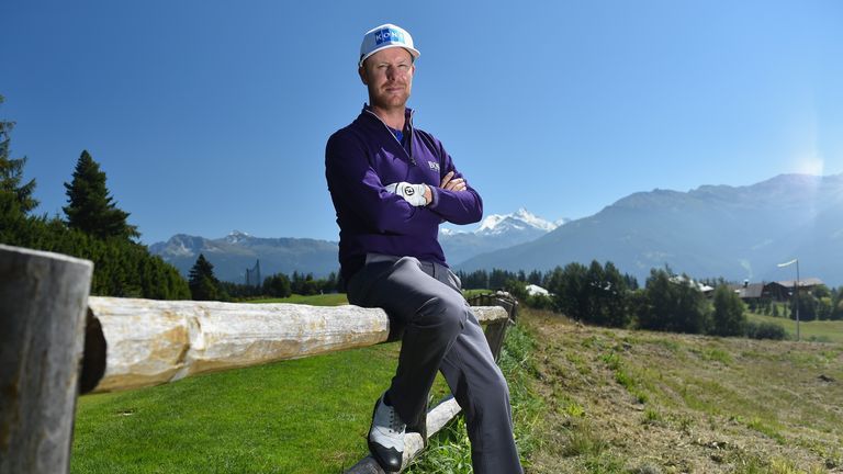 Mikko Ilonen of Finland poses for a picture during practice prior to the start of the Omega European Masters
