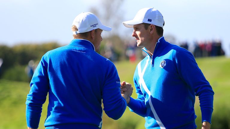 Henrik Stenson and Justin Rose took an early lead in their match