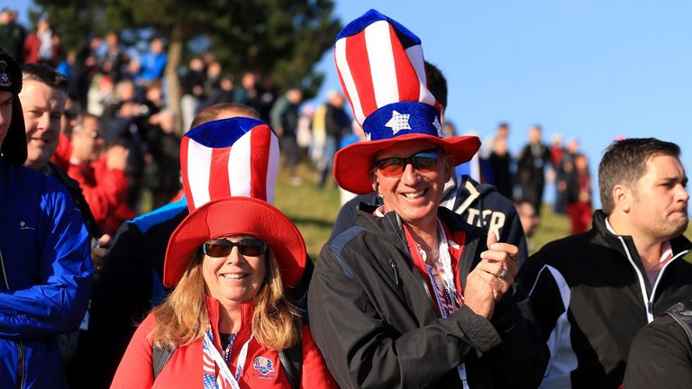 USA fans show their colours