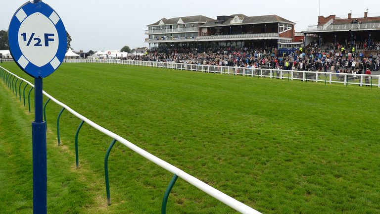 AYR,  SCOTLAND - SEPTEMBER 21: A general view of the main stand at Ayr racecourse on September 21, 2013 in Ayr, Scotland. (Photo by Mark Runnacles/Getty Im