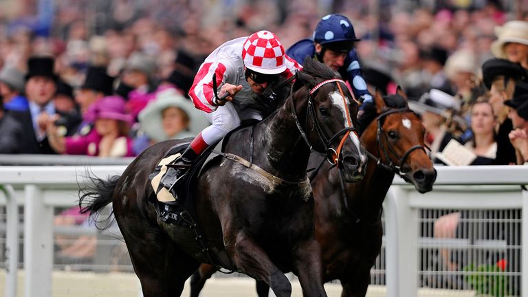ASCOT, ENGLAND - JUNE 18:  Johnny Murtagh riding Sole Power lands the King's Stand Stakes during day one of Royal Ascot at Ascot Racecourse on June 18, 201